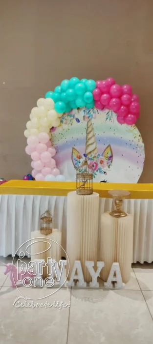 birthday Magical Unicorn Theme Flex Ring Decoration